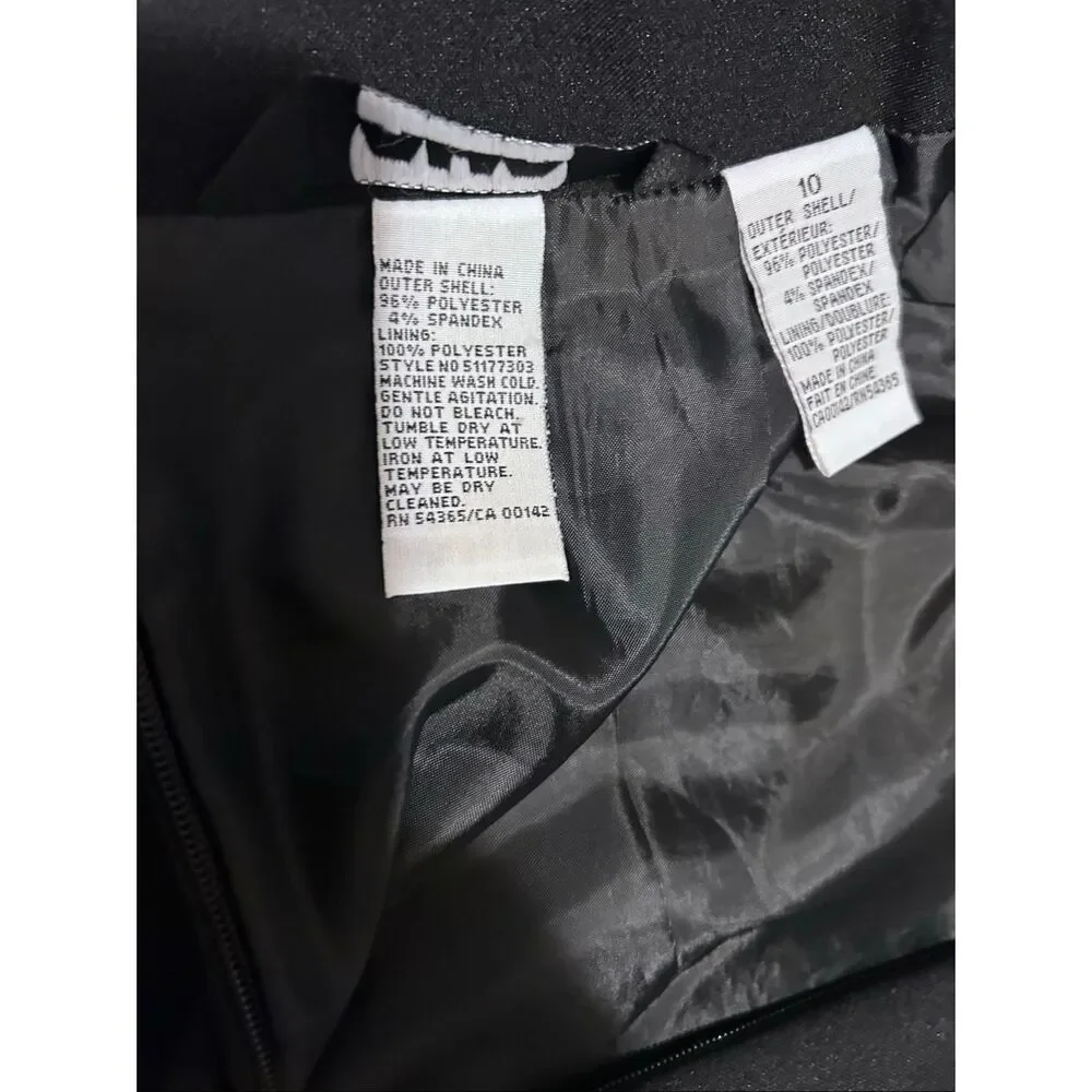Alia Women’s Size 10 Black Career Office Pencil Skirt Fully Lined Back Zip